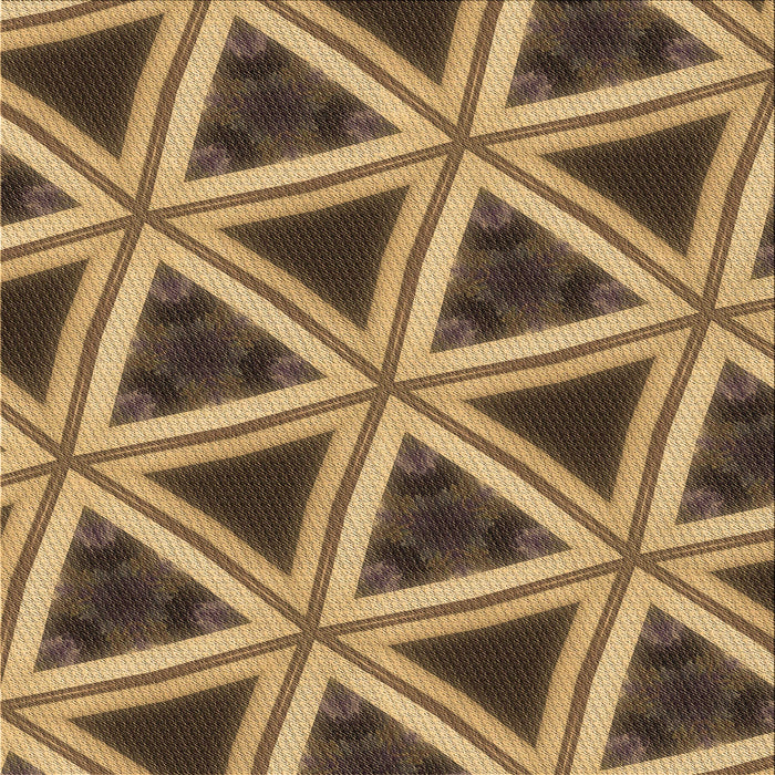 Round Patterned Golden Gold Rug, pat3620brn