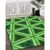 Patterned Green Rug, pat3620grn