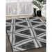 Patterned Black Rug in Family Room, pat3620gry