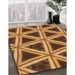 Patterned Saddle Brown Rug in Family Room, pat3620org