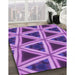 Patterned Purple Rug in Family Room, pat3620pur