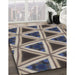 Patterned Tan Brown Novelty Rug in Family Room, pat3620