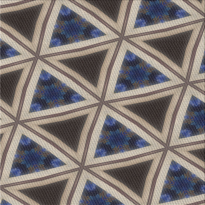 Square Patterned Tan Brown Novelty Rug, pat3620