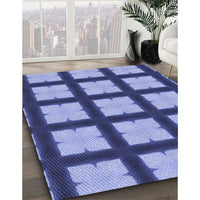 Patterned Sky Blue Rug, pat3621blu