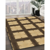 Patterned Orange Rug, pat3621brn