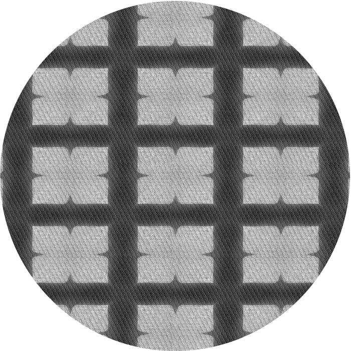 Square Patterned Cloud Gray Rug, pat3621gry