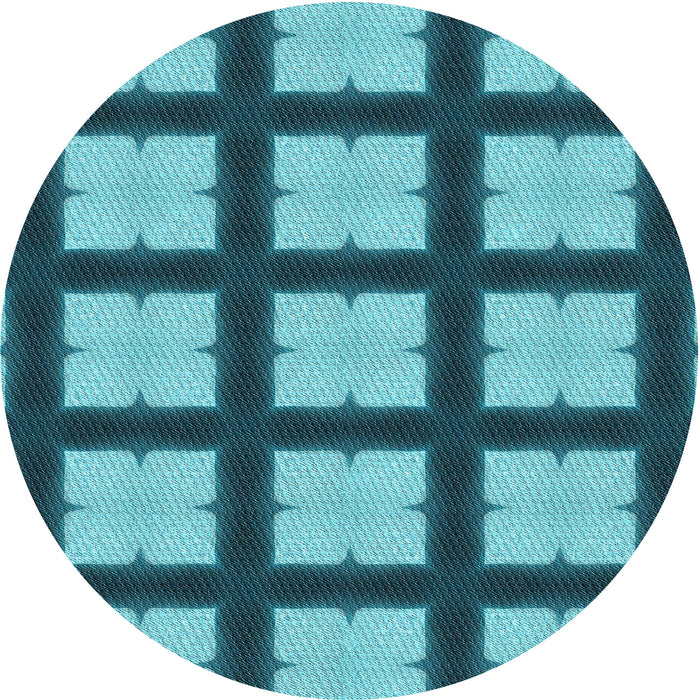 Square Patterned Diamond Blue Rug, pat3621lblu