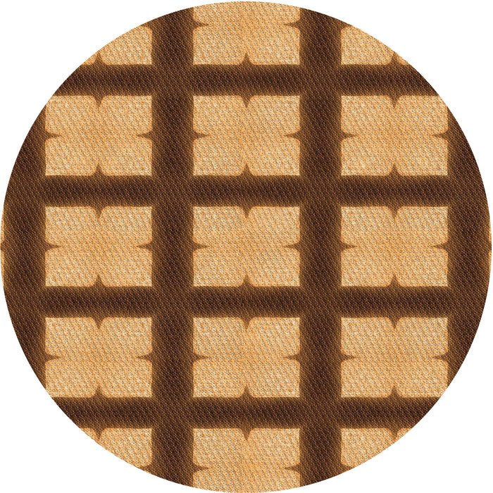 Square Patterned Red Brown Rug, pat3621org