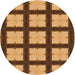 Square Patterned Red Brown Rug, pat3621org