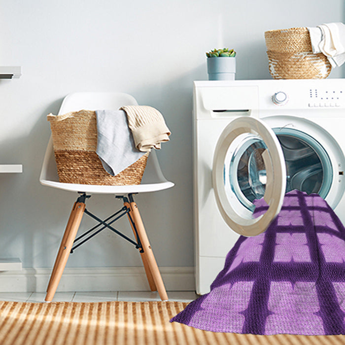 Machine Washable Transitional Violet Purple Rug in a Washing Machine, wshpat3621pur