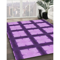 Patterned Violet Purple Rug, pat3621pur