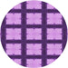 Square Machine Washable Transitional Violet Purple Rug in a Living Room, wshpat3621pur