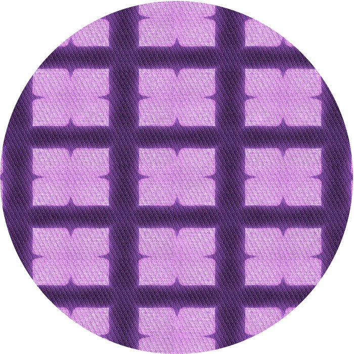 Square Patterned Violet Purple Rug, pat3621pur