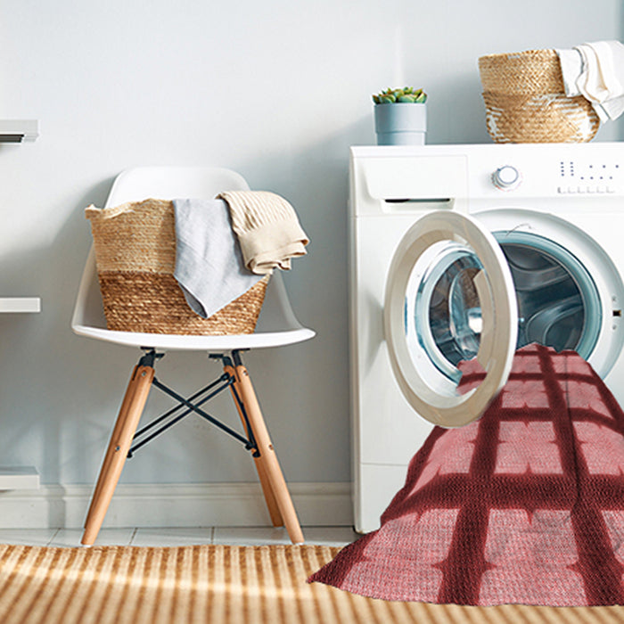 Machine Washable Transitional Red Rug in a Washing Machine, wshpat3621rd