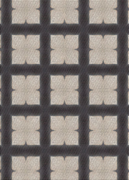 Patterned Black Novelty Rug, pat3621