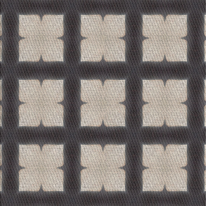 Patterned Black Novelty Rug, pat3621