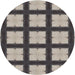 Sideview of Patterned Black Novelty Rug, pat3621