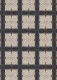 Machine Washable Transitional Black Rug, wshpat3621