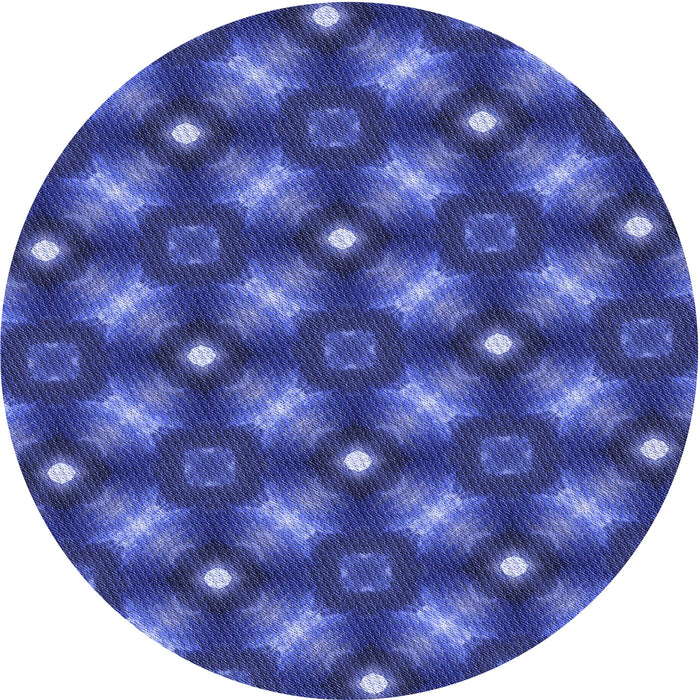 Square Patterned Cobalt Blue Rug, pat3622blu