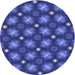 Square Patterned Cobalt Blue Rug, pat3622blu