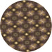 Square Patterned Copper Brown Rug, pat3622brn