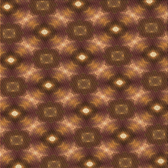 Round Patterned Orange Rug, pat3622org