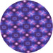 Square Machine Washable Transitional Amethyst Purple Rug in a Living Room, wshpat3622pur