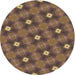 Square Patterned Copper Brown Rug, pat3623brn