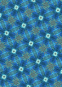 Machine Washable Transitional Blue Rug, wshpat3623lblu