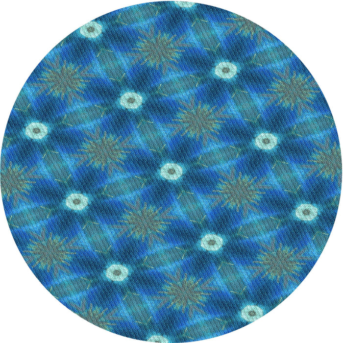 Square Patterned Blue Rug, pat3623lblu