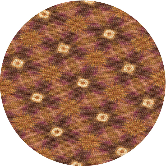 Square Patterned Orange Rug, pat3623org