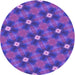 Square Patterned Purple Rug, pat3623pur