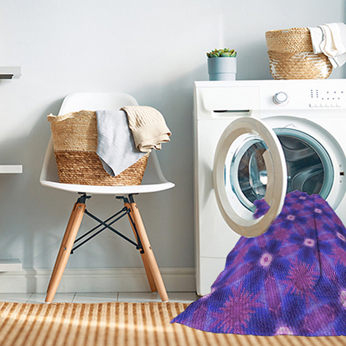 Machine Washable Transitional Purple Rug in a Washing Machine, wshpat3623pur
