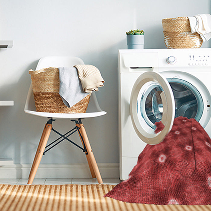 Machine Washable Transitional Red Rug in a Washing Machine, wshpat3623rd