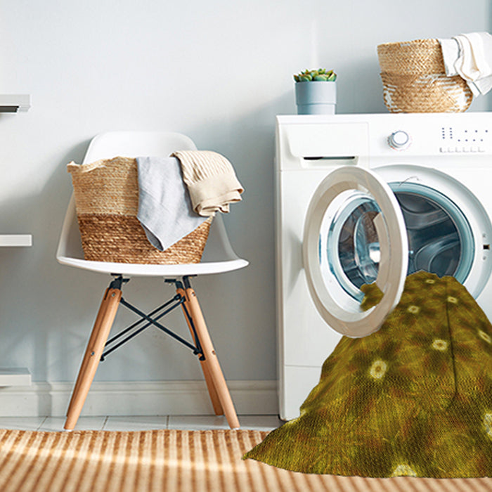 Machine Washable Transitional Dark Bronze Brown Rug in a Washing Machine, wshpat3623yw
