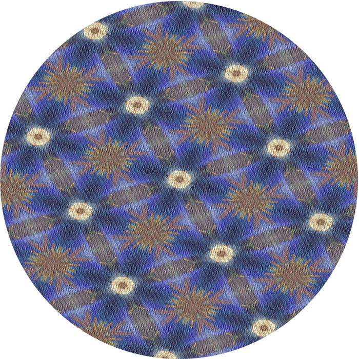 Square Machine Washable Transitional Lavender Purple Rug, wshpat3623