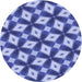 Square Patterned Denim Blue Rug, pat3624blu