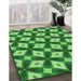 Machine Washable Transitional Green Rug in a Family Room, wshpat3624grn