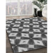 Patterned Cloud Gray Rug in Family Room, pat3624gry