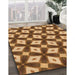 Patterned Saddle Brown Rug in Family Room, pat3624org