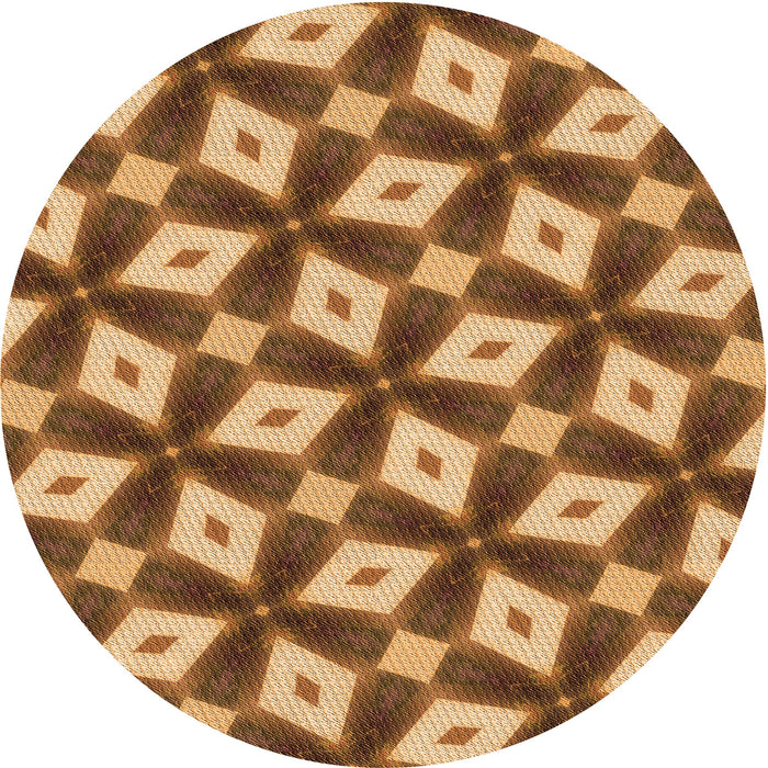 Square Machine Washable Transitional Saddle Brown Rug in a Living Room, wshpat3624org