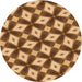 Square Machine Washable Transitional Saddle Brown Rug in a Living Room, wshpat3624org