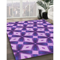 Patterned Violet Purple Rug, pat3624pur