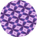 Square Patterned Violet Purple Rug, pat3624pur