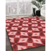 Machine Washable Transitional Pastel Red Pink Rug in a Family Room, wshpat3624rd