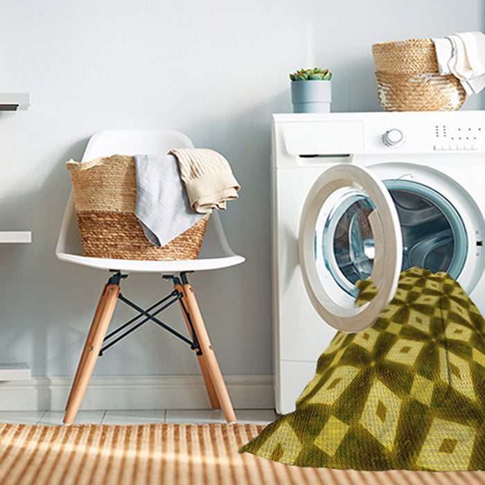 Machine Washable Transitional Dark Bronze Brown Rug in a Washing Machine, wshpat3624yw
