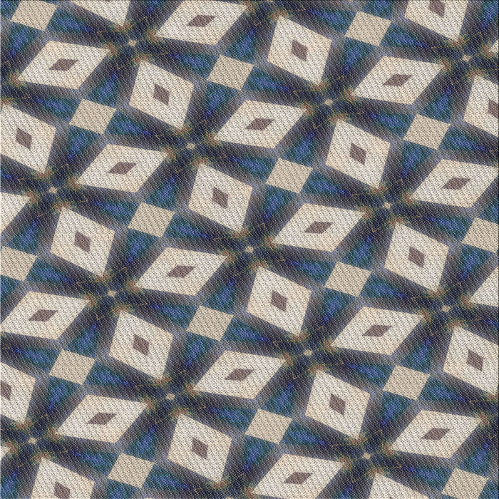 Square Patterned Silver Pink Novelty Rug, pat3624