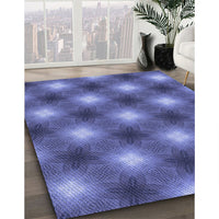 Patterned Light Slate Blue Rug, pat3625blu