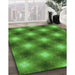 Patterned Green Rug in Family Room, pat3625grn