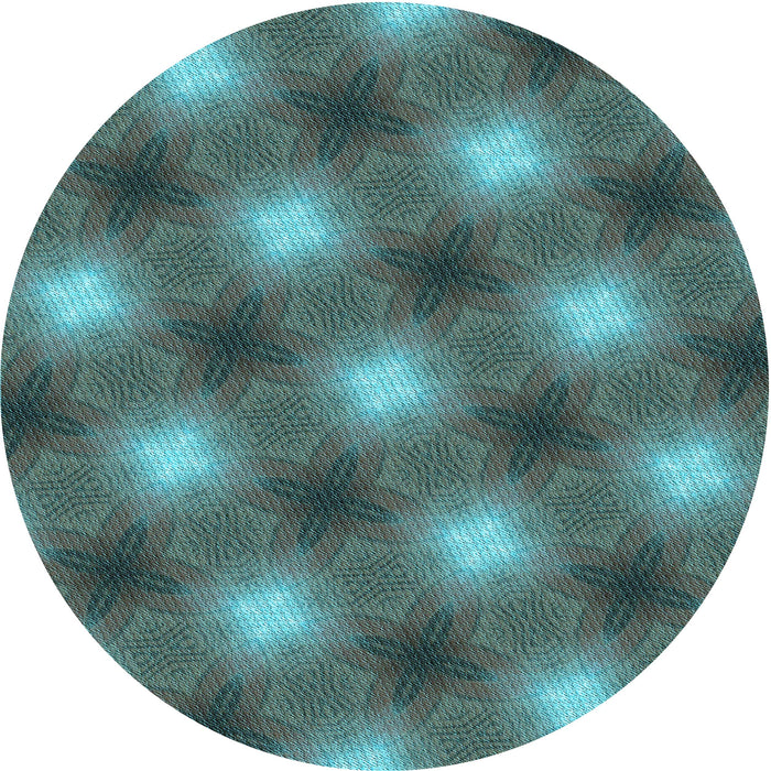 Square Patterned Deep-Sea Green Rug, pat3625lblu